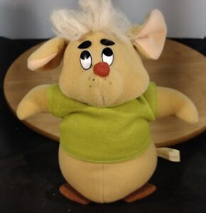Vintage Disney GUS Cinderella Mouse Plush Stuffed Animal Toy - GUC - 8" Doll