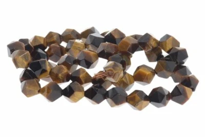 0.38 lfm (47,24 € */ 1 lfm) Tigerauge Edelstein Strang Stern Schmuckherstellung  - Bild 1 von 2