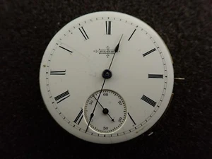 VINTAGE 6 SIZE ELGIN H.C. POCKET WATCH MOVEMENT GRADE 95 - OVERBANKED - Picture 1 of 2