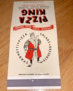 Vintage PIZZA KING Matchbook Cover 414 N. Davis Drive WARNER ROBINS, Georgia - Picture 1 of 4