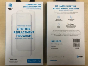 AT&T Tempered Glass Screen Protector for iPhone 13 Pro Max - iPhone 6.7in 2021 - Picture 1 of 4