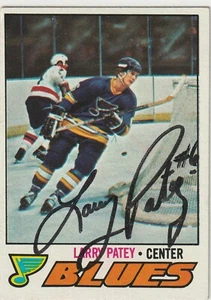 Larry Patey signed 1977-78 Topps card St Louis Blues autograph - Picture 1 of 1