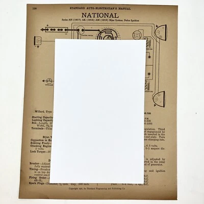 Vtg 1917 AH 1918 AK National & 1921-22 Lincoln Standard Auto Electrician Manual - Image 1 of 2
