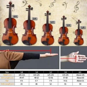 Glarry GV100 4/4 3/4 1/2 1/4 1/8 Natural Acoustic Violin Fiddle Kit w/ Hard Case - Picture 1 of 23