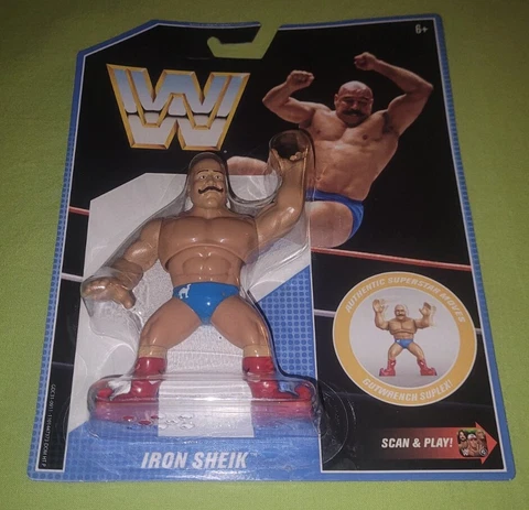 WWE WWF Mattel Retro Iron Sheik Figure Toy 2019 Cover