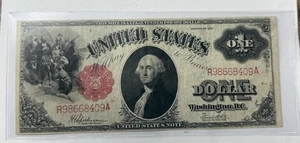 USA 1917 $1 Legal Tender Sawhorse Note -Scarce Vintage Large U.S. Banknote - Picture 1 of 2