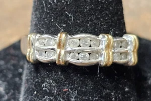 Womens Vintage Estate 10K Gold Diamond Ring 2.8G 8.75 - Bild 1 von 9