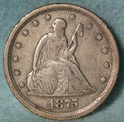 1875 S SILVER TWENTY CENT 20C PIECE BETTER GRADE OLD US COIN