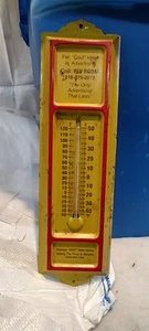 Vintage BEV RODAK.WERBUNG METALL THERMOMETER TELEFONNUMMER - Bild 1 von 12