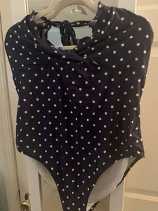 Unbranded WOMENS SWIMSUIT bathing Suit Clothing PLUS SIZE XXL blue Polka Dot - Picture 1 of 2