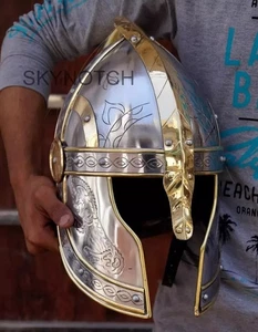 18g ELMETTO DI EOMER (SIGNORE DEGLI ANELLI) FULL-SCALE PROP COSTUME REPLICA ELMO - Foto 1 di 10