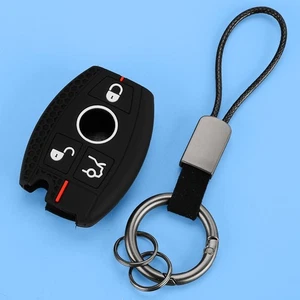 Remote Key Fob Cover Case Protector W/ Chain fit for Benz A C E S CLA GLA New - Picture 1 of 9