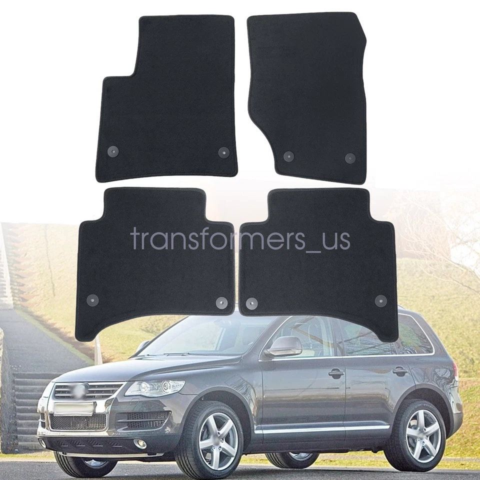 Alfombrillas de terciopelo delanteras y traseras negras para Volkswagen Touareg 2004-2010 nuevas Foto 1 de 4
