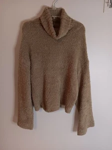 Urban Outfitters Pullover Turtleneck Sweater Green Sz Small Cozy Oversized - Picture 1 of 5