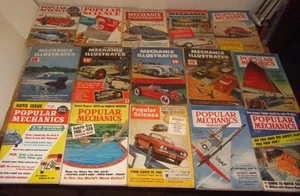 1948-66 Popular Science & Mechanix Ill. Magazines (x15) Some New Car Test Issues - Picture 1 of 11