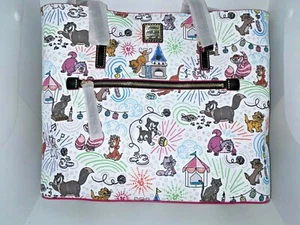 DISNEY Dooney & Bourke Tote Shopper Bag - CATS SKETCH w/Cheshire Dinah Lucifer  - Picture 1 of 5