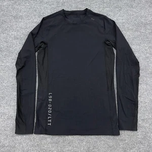 Lululemon Camicia Uomo Small Nera Vital Drive Manica Lunga Allenamento Atletico Fit - Foto 1 di 10