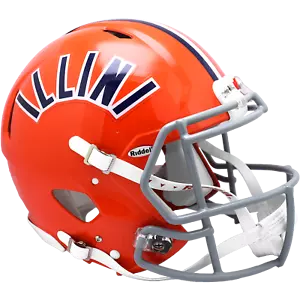 Casco de fútbol americano auténtico ILLINOIS FIGHTING ILLINI NCAA Riddell VELOCIDAD - Imagen 1 de 1