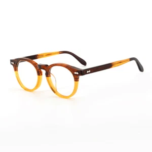 Monturas de gafas redondas vintage de tortuga para hombres y mujeres clásicas de borde completo - Imagen 1 de 29