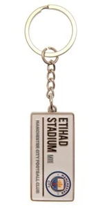 Manchester City Street Sign Keyring Etihad Stadium M11 Man MCFC Oasis Brit Pop - Picture 1 of 3
