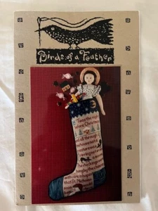 BIRDS OF A FEATHER (BOAF) English Christmas Stocking "Twas the night.." - Picture 1 of 2