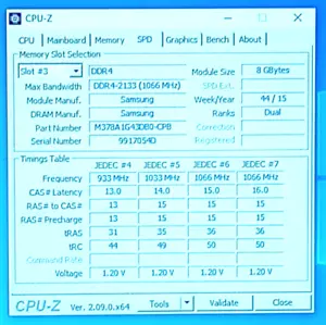 M378A1G43DB0-CPB Samsung 8GB PC4-17000 DDR4-2133MHz 288-Pin DIMM Desktop Memory - Picture 1 of 4