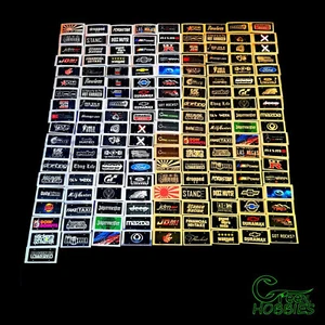 RC 1/10 GOLD/CHROME Custom License Plate Scale Sticker Decal Drift Car Licence - Picture 1 of 161