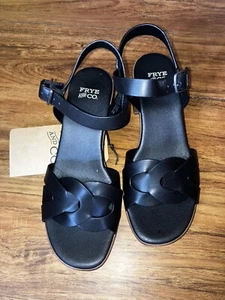 Neu Frye 7,5 Webster Peeptoe schwarze Schuhe Knöchelriemen  - Bild 1 von 11