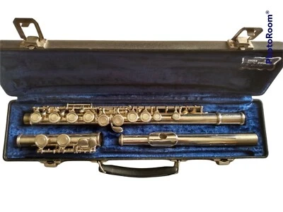 Mikawa 长笛 XD502SP 初学者封闭孔 C 偏移 G 硬质保护壳 二手  — 第 1/4 张图片