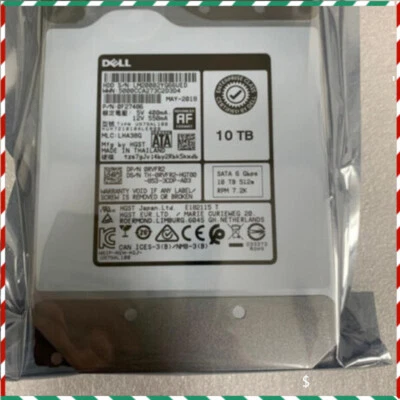 Dell 10TB 3.5" 7.2K 6Gbps SATA Hard Drive RVFR2 HUH721010ALE600 - Image 1 of 3