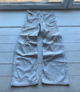 1970s Lee Cooper Eclair Zip Corduroy White Painted Distressed Pants Mens 30 sz - Picture 1 of 23