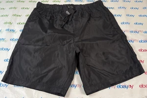 Boohoo MAN Elastic Waist Comfort Nylon Shorts Black Size XL - Picture 1 of 12