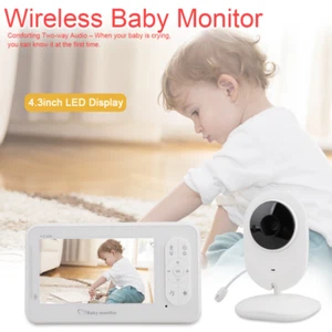 Baby Monitor Camera Video Night Vision Temperature Monitoring Lullaby 2-way Talk - Picture 1 of 8