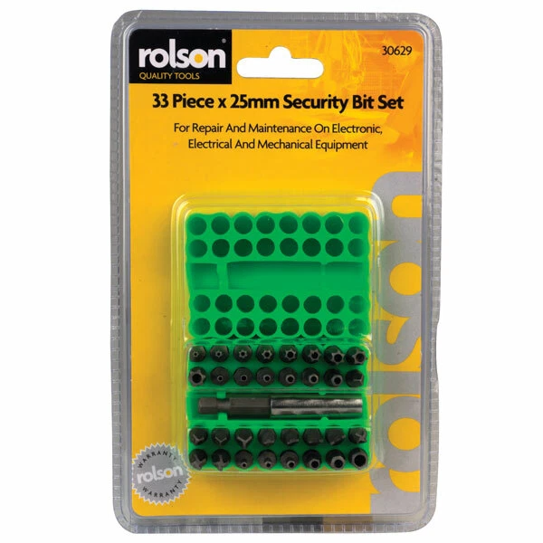 Rolson 30629 33pc X 25mm Sicherheit Bit Set - Bild 1 von 1