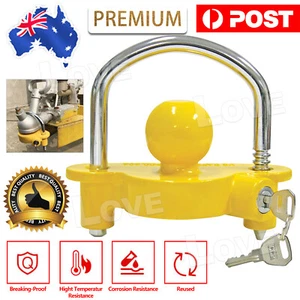 Universal High Security Hitch Lock Caravan Trailer Coupling Tow Ball Lock - Picture 1 of 8