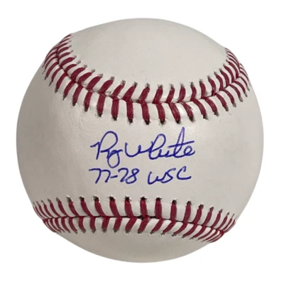 Roy White Signed ROMLB Baseball w/ 77-78 WSC Beckett Witness BAS COA - Image 1 of 3