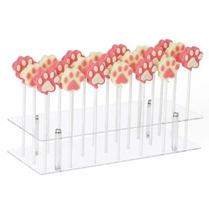 21 Holes Clear Acrylic Cake Pop Stand Lollipop Display Stand for Wedding Party - Picture 1 of 7