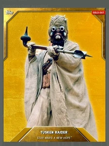 Star Wars Card Trader Tusken Raider Serie 3 Gold Smugglers Den Digital SWCT - Foto 1 di 2