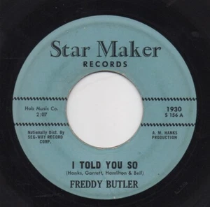 NORTHERN - FREDDY BUTLER - I TOLD YOU SO - STAR MAKER (1930) *HEAR* - Imagen 1 de 1