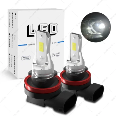 For Jaguar XF 2009-2011 H11 LED Headlight Bulbs Kit Low Beam 6000K White - Image 1 of 4
