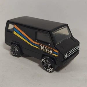 Rare Tonka Porthole Van 1979 HTF Black W/ Stripes 5" Long - Picture 1 of 11