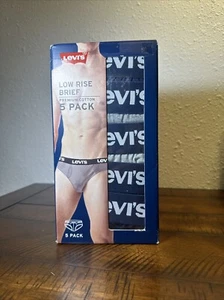 Paquete de 5 calzoncillos boxer Levi’s Premium de algodón tiro bajo para hombre ropa interior frente mosca nuevos con etiquetas - Imagen 1 de 3