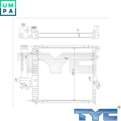 RADIATOR ENGINE COOLING 703-0009-R FOR BMW Z3/Roadster/E36 M40B16 M43B16 1.6L - Image 1 of 4
