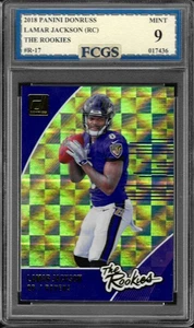 2018 Panini Donruss Lamar Jackson RC #R-17 Graded FCGS 9 MINT - Picture 1 of 2