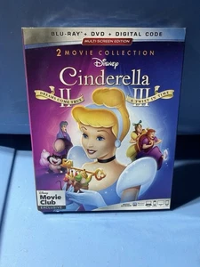 NEW sealed Disney Cinderella II & III (2 Movies)  Collection 2019 DVD BluRay - Picture 1 of 3