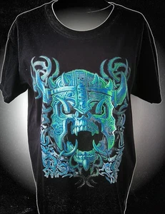 Warriror  Skull Totenkopf 666 Plus Size T-Shirt XS-5XL Übergrösse  Tattoo - Picture 1 of 2