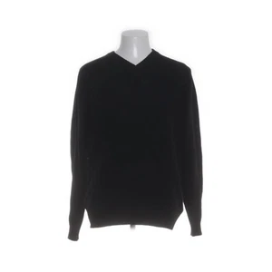 Springfield, Pullover, Größe: M, Schwarz, Wolle, Einfarbig, Feinstrick #1S8 - Bild 1 von 5