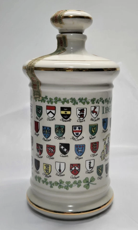 Old Fitzgerald Whiskey Decanter – EMERALD ISLE 1969 ~ 9" Tall ~ Empty  - Image 1 of 4