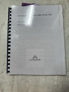 Atrump High Speed Lathe Series GH Owner Operation Manual Part List - Picture 1 of 4