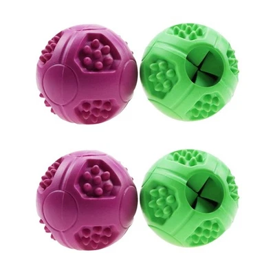  4pcs Rubber Ball Pet Training Tool Rubber Leaking Food Ball - Image 1 of 4